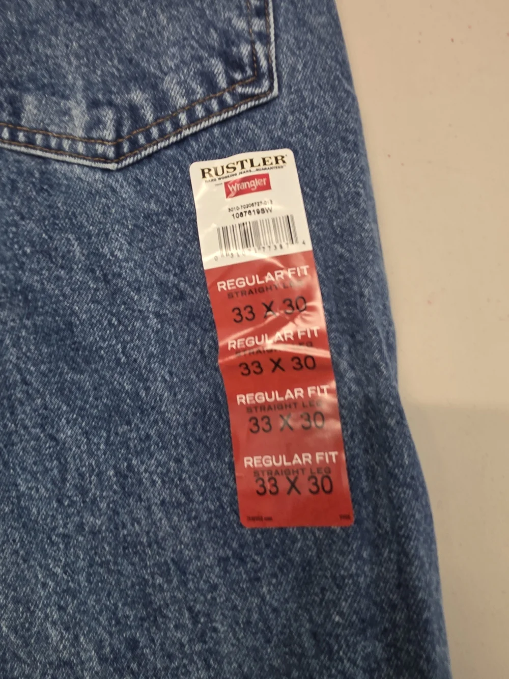 Wrangler Rustler Regular Fit Straight Leg Jeans Men's Size 33x30 NWT
